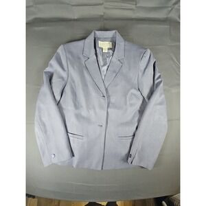 Womens 2 Button Light Blue Lined Blazer Size 12 Norton McNaughton